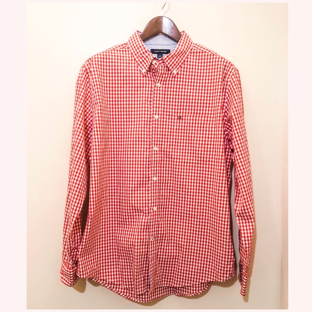 New W Tags Tommy Hilfiger Men’s Gingham Shirt L